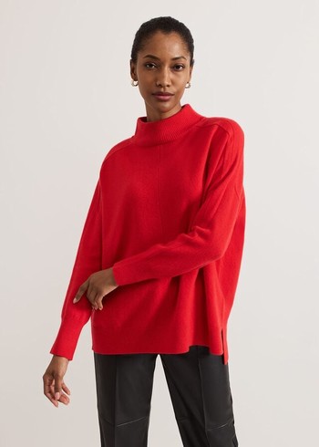 Phase Eight Alice Wool Cashmere Knitwear Red Canada | IPDFGC-819